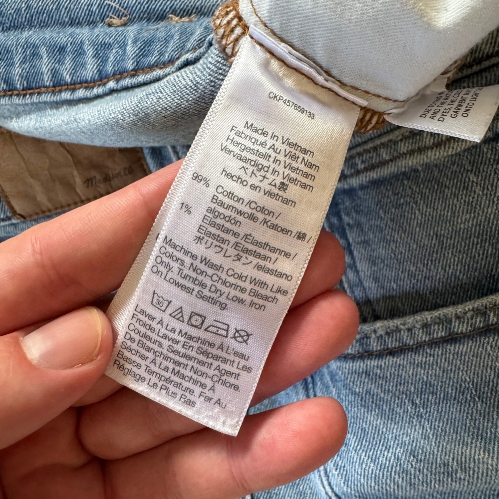 Madewell The Perfect Vintage Straight Leg Jean Reinhart Wash Distressed 32 Boho - Picture 6 of 16